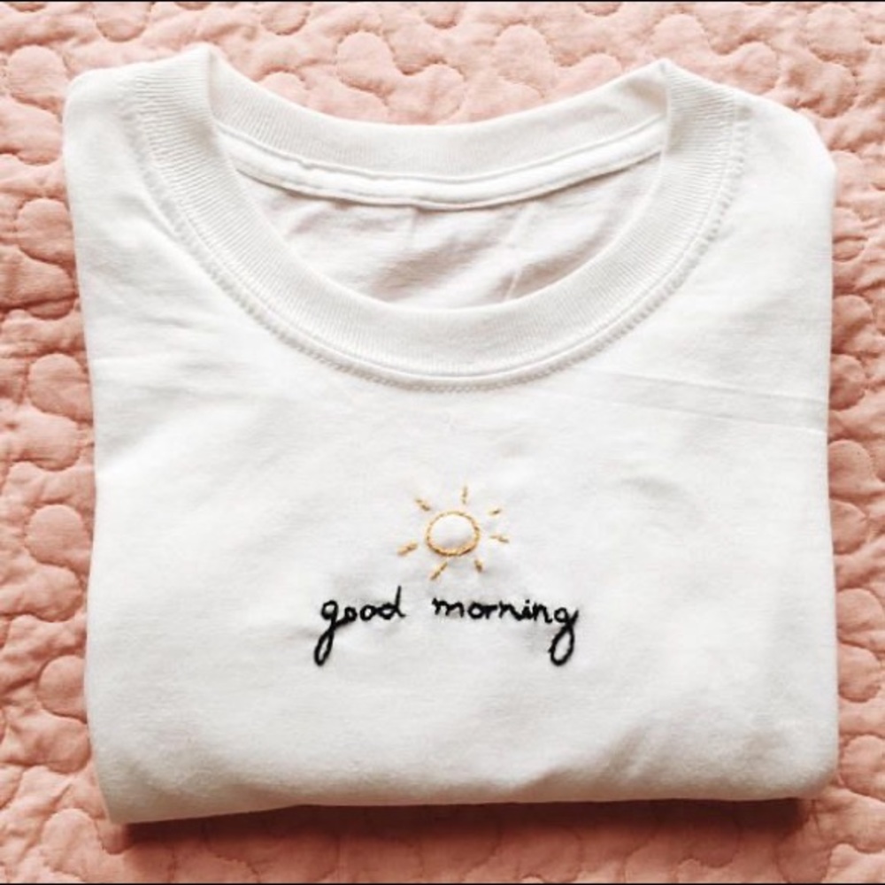 good morning long sleeve T <3